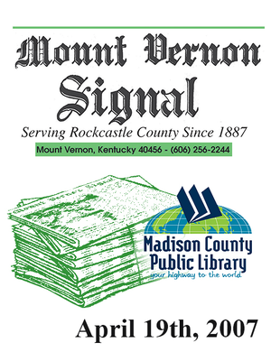 cover image of Mount Vernon Signal 04/19/2007